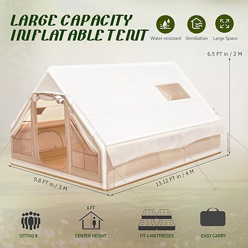 Miniatura 2 de Waterproof Tents for Camping Inflatable Tent Portable for Camping Beige