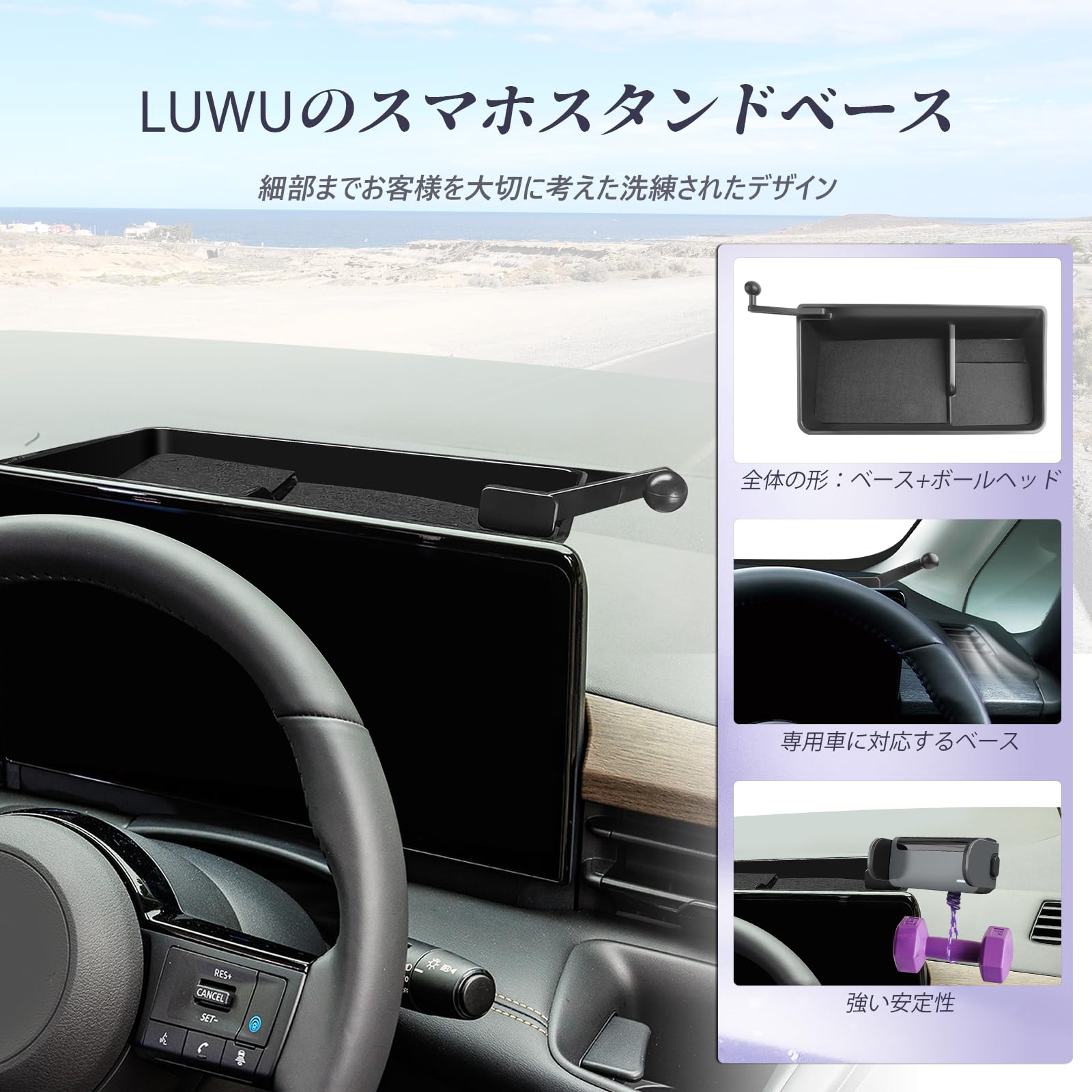 Amazon.co.jp: 【LUWU 土台のみ】 新型 日産 セレナ C28 専用