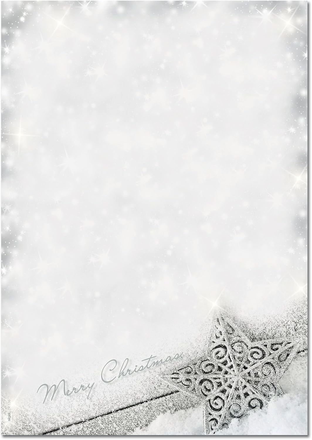 SIGEL DP136 Christmas Motif Paper "Brilliant Star", A4, 90 gsm, 100 sheets