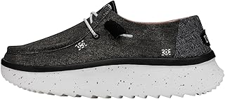 HEYDUDE Wendy Peak Chambray Black Size 4 | Womens Shoes | Womens Slip-on Loafers | Comfortable & Light-Weight