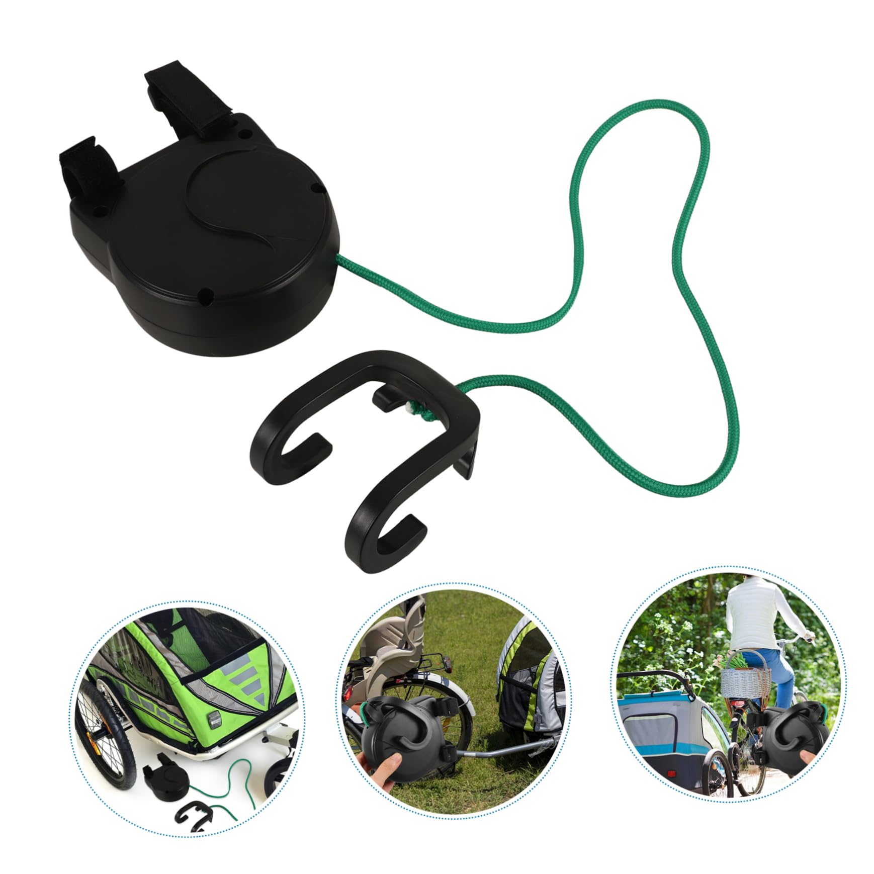 TOYANDONA Cuerda de Remolque para Bicicletas Infantiles Negra Abs