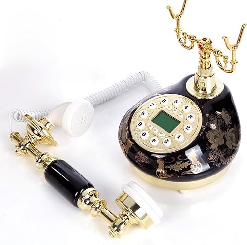 Miniatura 5 de TelPal 1960 - Sistema de decoración de teléfono con cable estilo antiguo de cerámica