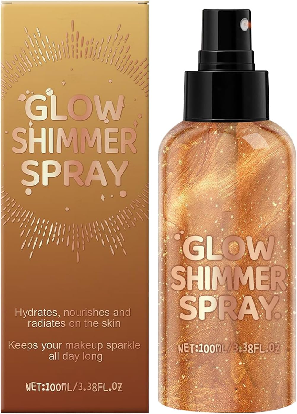 Body Shimmer Spray | Vochtig lichaam Luminizer Liquid Highlighter Spray | Langdurige gezicht gloed Illuminator | Vloeibare markeerstift voor make -up prom Music Festival Stage Gathering