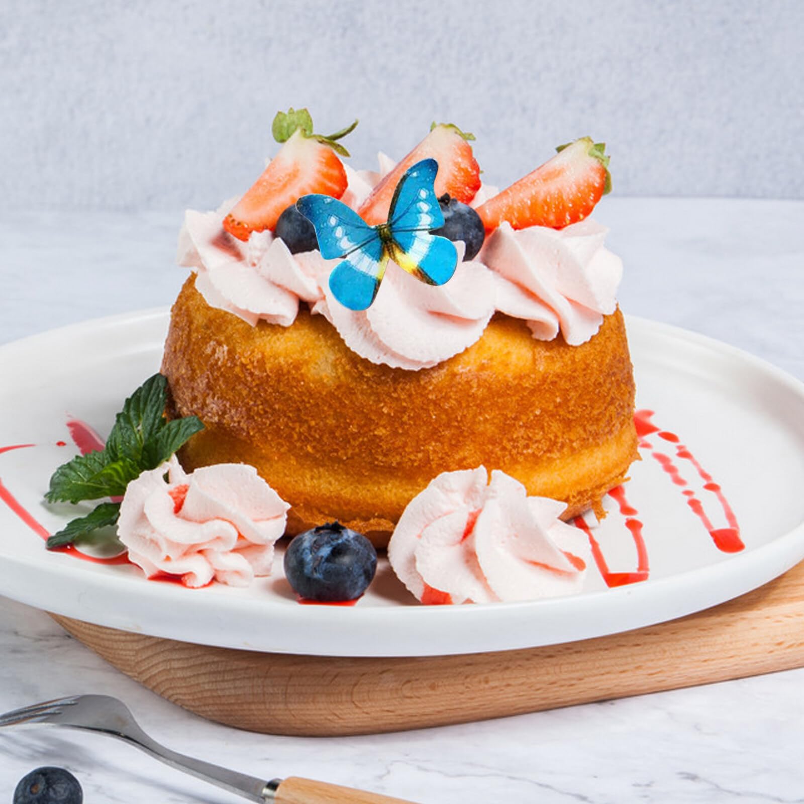 Essbare Reispapier-Dekoration – 100 Stück Blumenformen Für Kuchen, Cupcakes & Backwaren