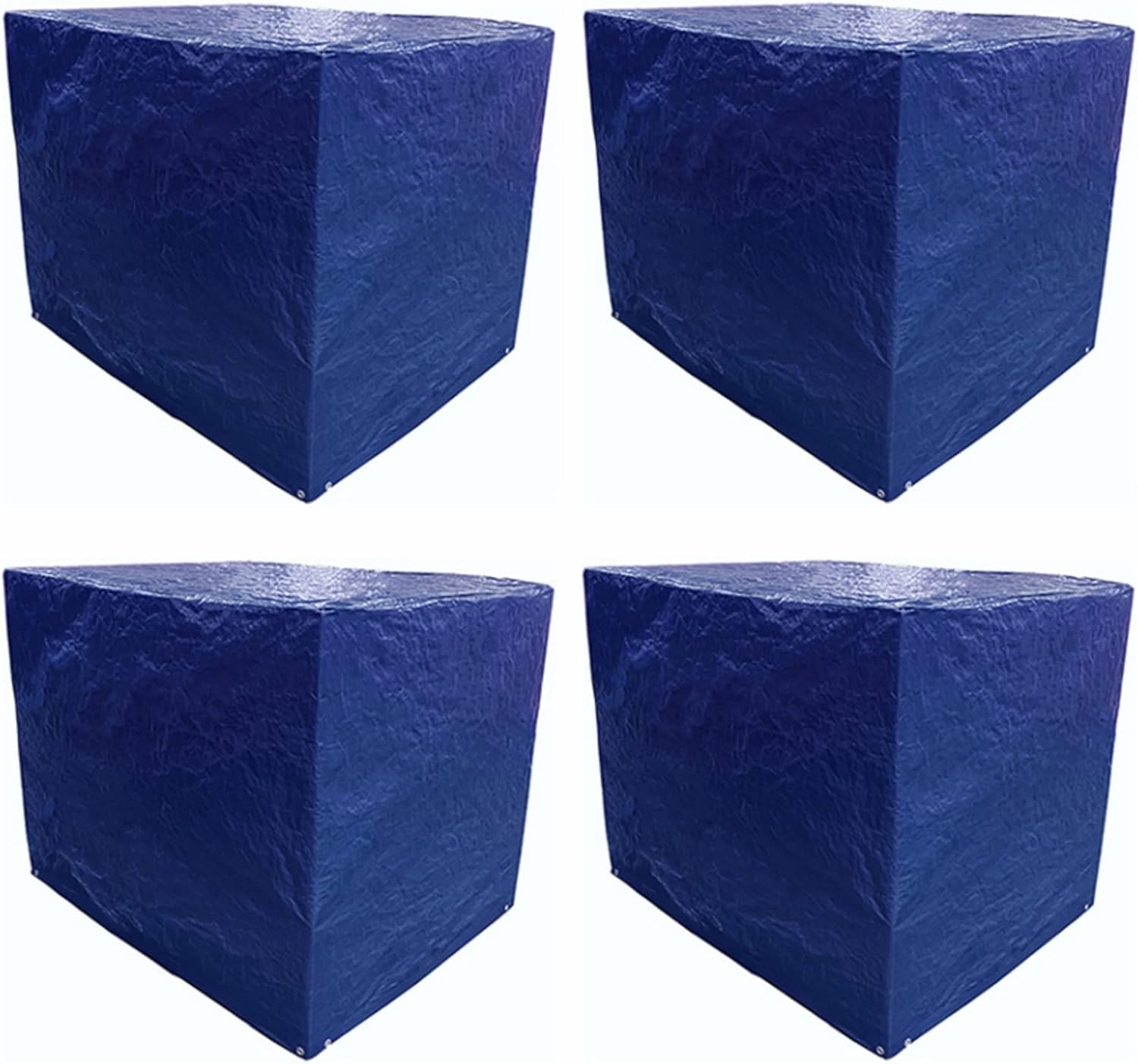 5' x 4' x 4' Blue Poly Pallet Storage Tarp Cover - 4 Pack
