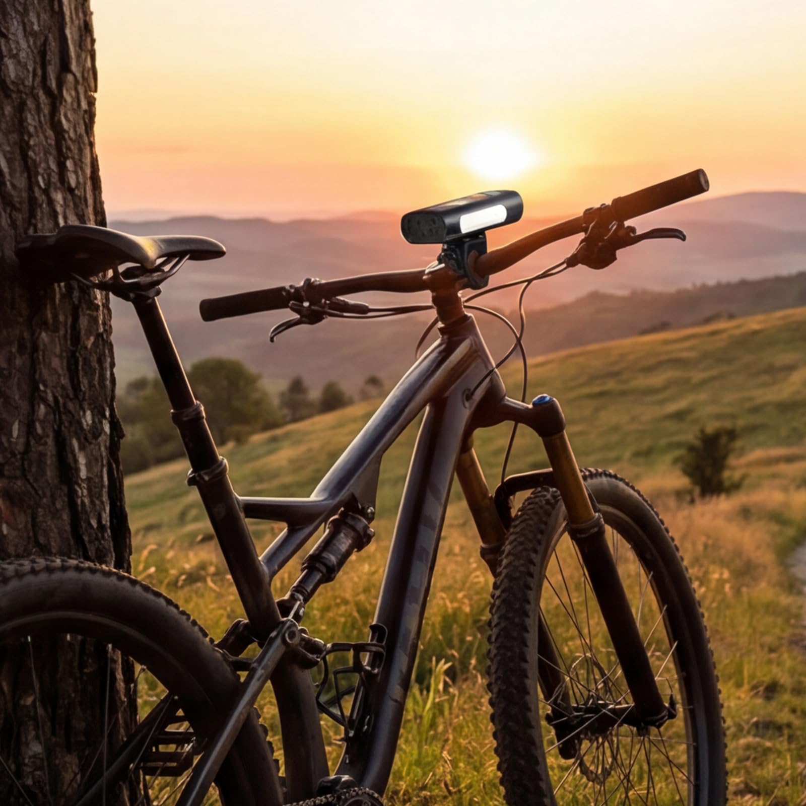 ABS 500LM Phare de vélo Type-C, Lampe latérale COB | EcoGleam ABS 500LM phare de vélo type-C, lampe latérale COB, 6 modes, écran numérique, USB-C