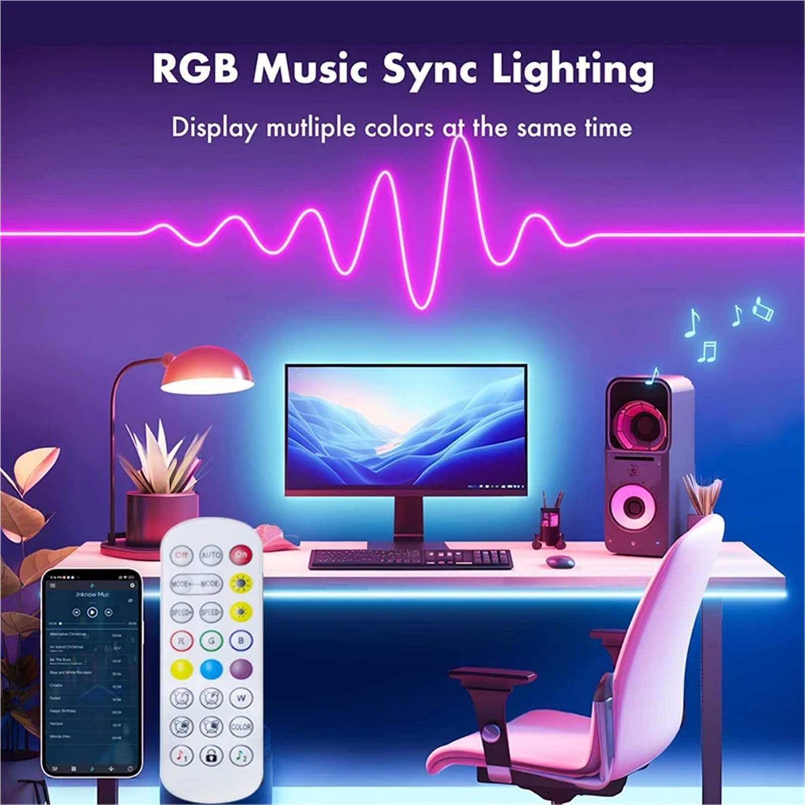 Neon LED Strip Lights 5V 84LEDs/M Silicone Rope Light with Wifi APP Control Music Sync RGB Tape for Room(Tuya wifi control,3m)