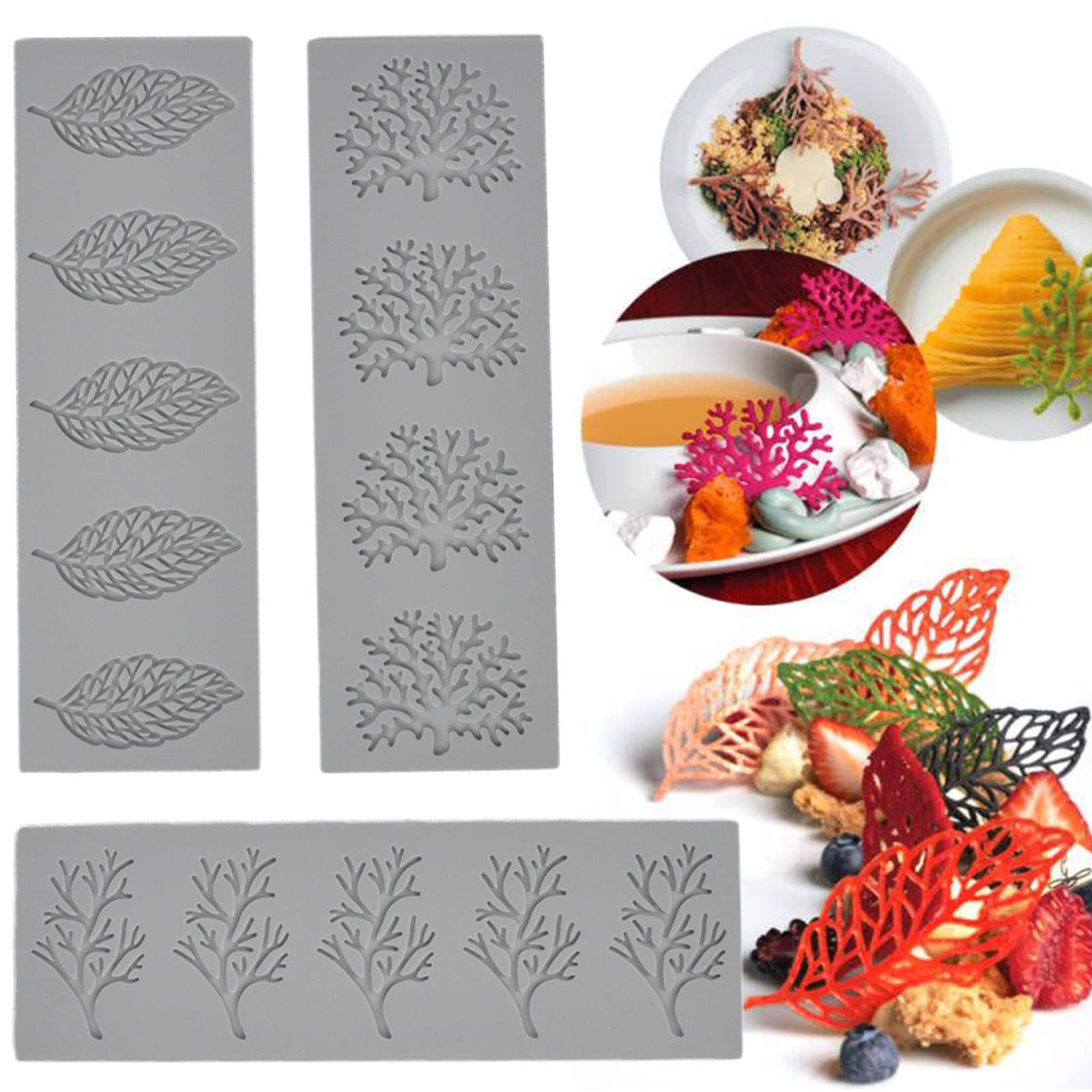 Moule En Silicone Feuille 3D (12x20 Cm) – Pour Fondant, Chocolat, Décoration De Gâteaux, DIY