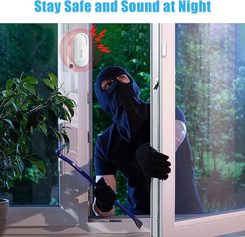 Miniatura 3 de SanJie Alarma inteligente con sensor de puerta WiFi para seguridad de los niños, alarma en tiempo real de puerta de ventana, no requiere