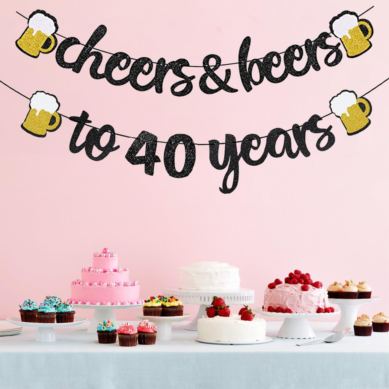 Gold-Glitzer „One“ Banner – 2,5 M, Vorgefädelt, Für 1. Geburtstag & Feiern