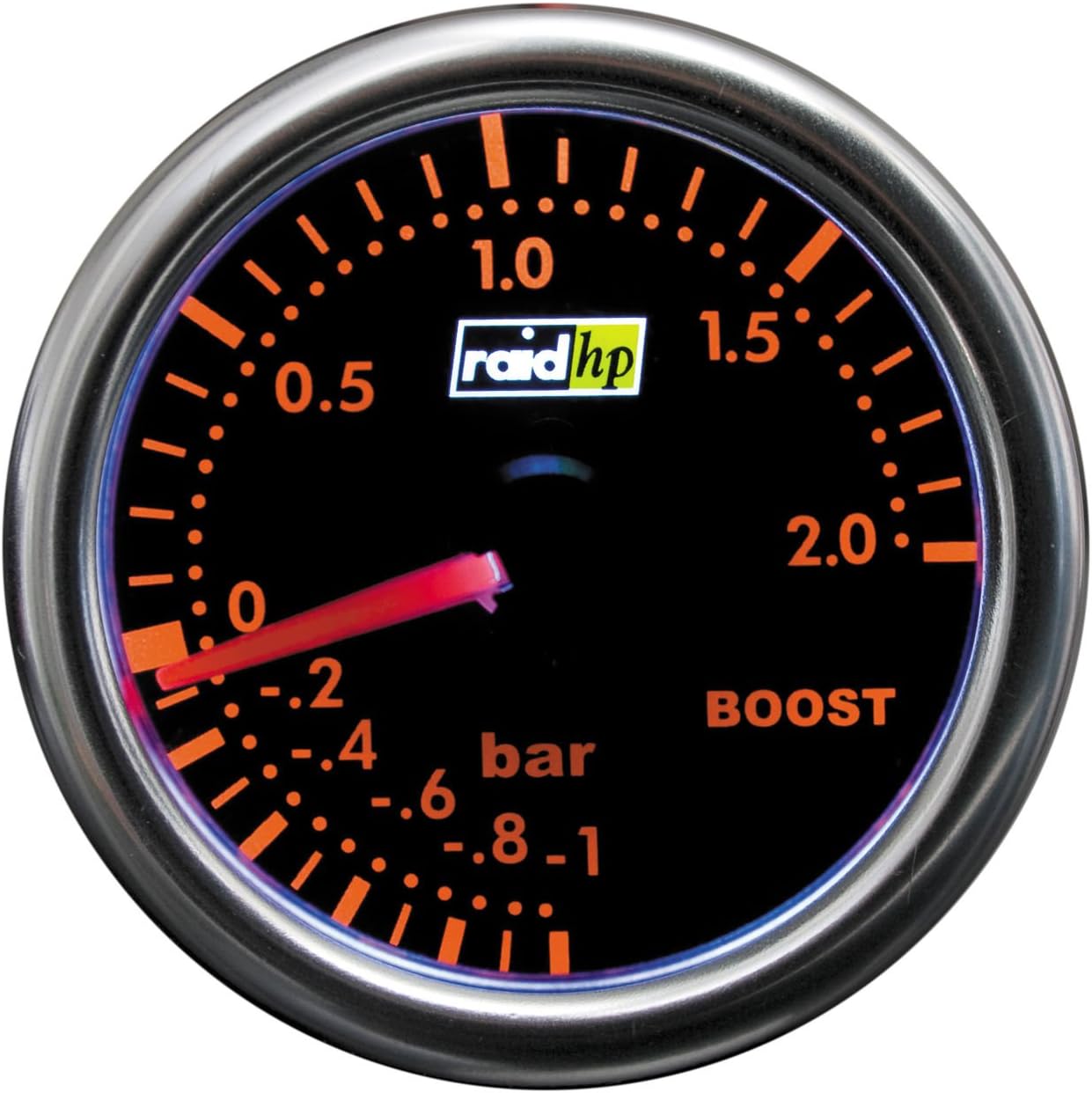 Raid HP Night Flight 660250 Turbo Boost Gauge Display Add-On Instrument/Red