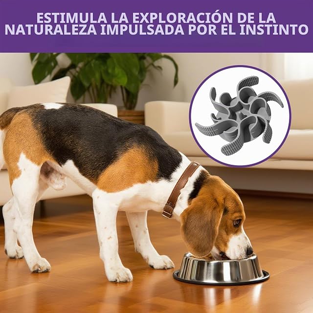 Foto 7 de 7 de deegbbyi Comederos Lento Perros Ntideslizante Comedero Alimentación Lenta