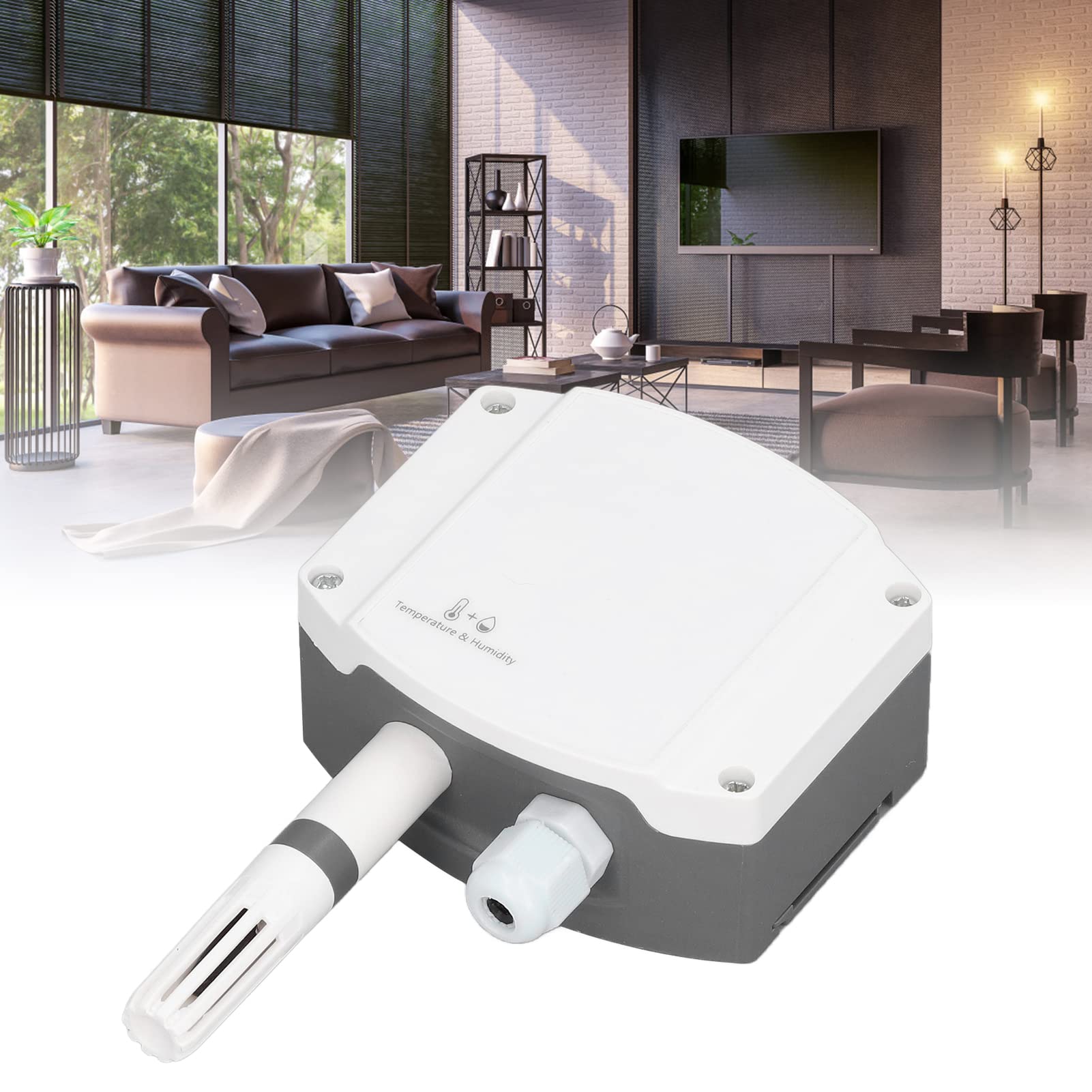 ciciglow Trasmettitore di umidità della Temperatura, Sensore del Misuratore del Trasmettitore di umidità Montato a Parete Ad Alta Precisione Sensore di Temperatura Analogico da 0 a 10 V