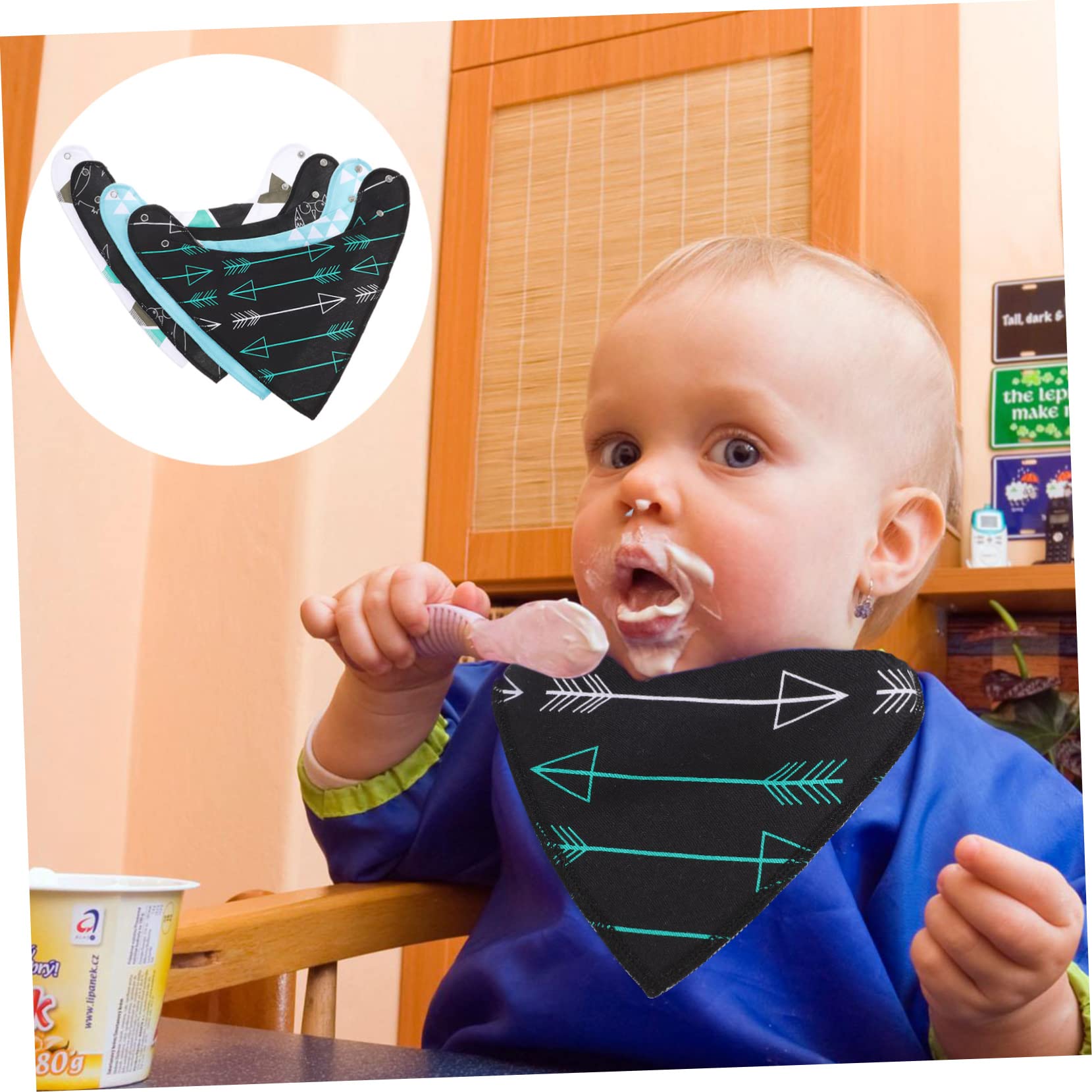 Abaodam 12piezas Baberos De Algodón Impermeables Para Bebés Pack De Bandanas Absorbentes Para Alimentación y Protección Saliva Diseño Unisex Para Recién Nacidos