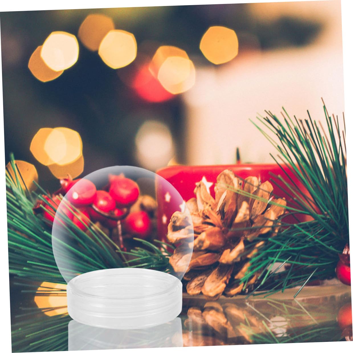 Homoyoyo 24pièces Kit de Boule à Neige Transparente pour Soi-même Lot de Décorations de Noël Créatives et Personnalisables