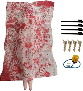 Accessoires d'Halloween effrayants réalistes et gonflables pour décoration | Kit d'accessoires de cadavre d'horreur extérieur pour intérieur ou extérieur, maison, pelouse, cour, patio, porche