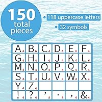 Vista 2 de 150 PIEZAS Gran Juego de Letras de 17,8 cm para Tablón de Anuncios, Letras de Alfabeto Marino para Tablón de Anuncios de Clase, una Gran Ayuda