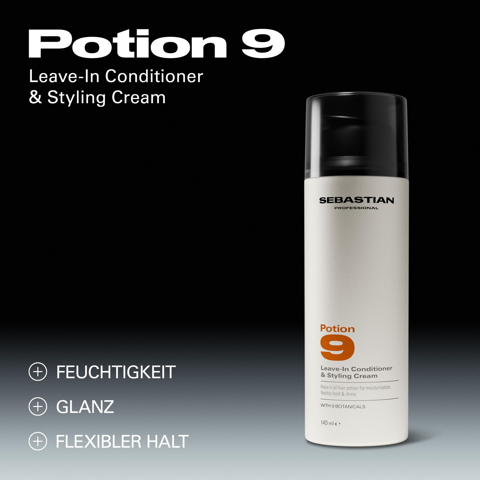 Sebastian Professional Potion 9 Leave-In Conditioner & Styling Cream – Pflegende Stylingcreme mit 9 pflanzlichen Inhaltsstoffen, spendet Feuchtigkeit, Glanz & natürlichen Halt