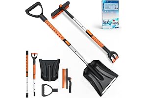 Snow Removal Tools - 3 in 1 Retractable Snow Brush with Scraper Tool
