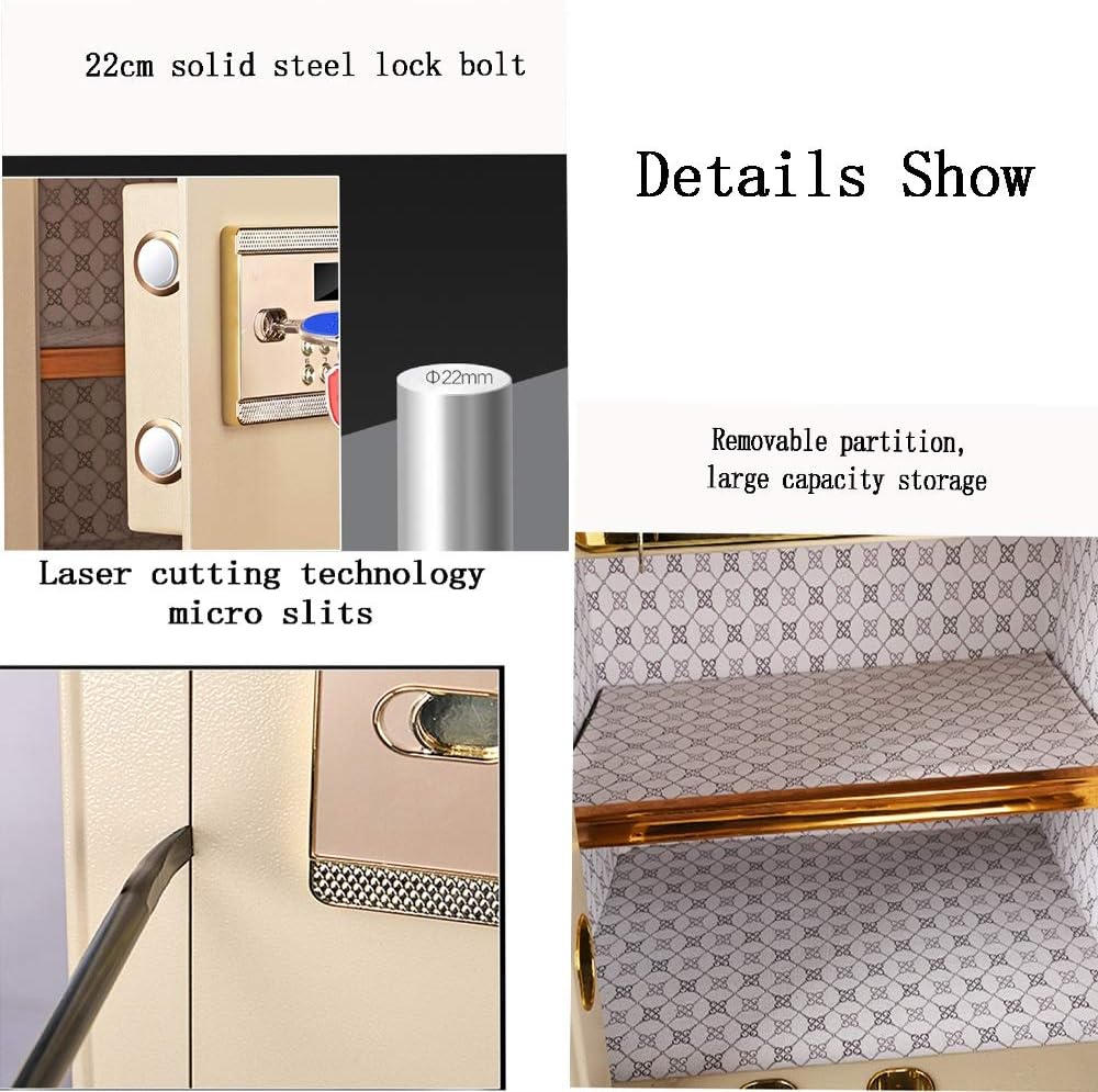 ZCF Security Safes Hotel Safes, Security Safe Keypad Lock Electronic Deposit Box Home Office Hotel Business Jewelry Cash Use Storage Money (Size : 380x300x300mm) - - 