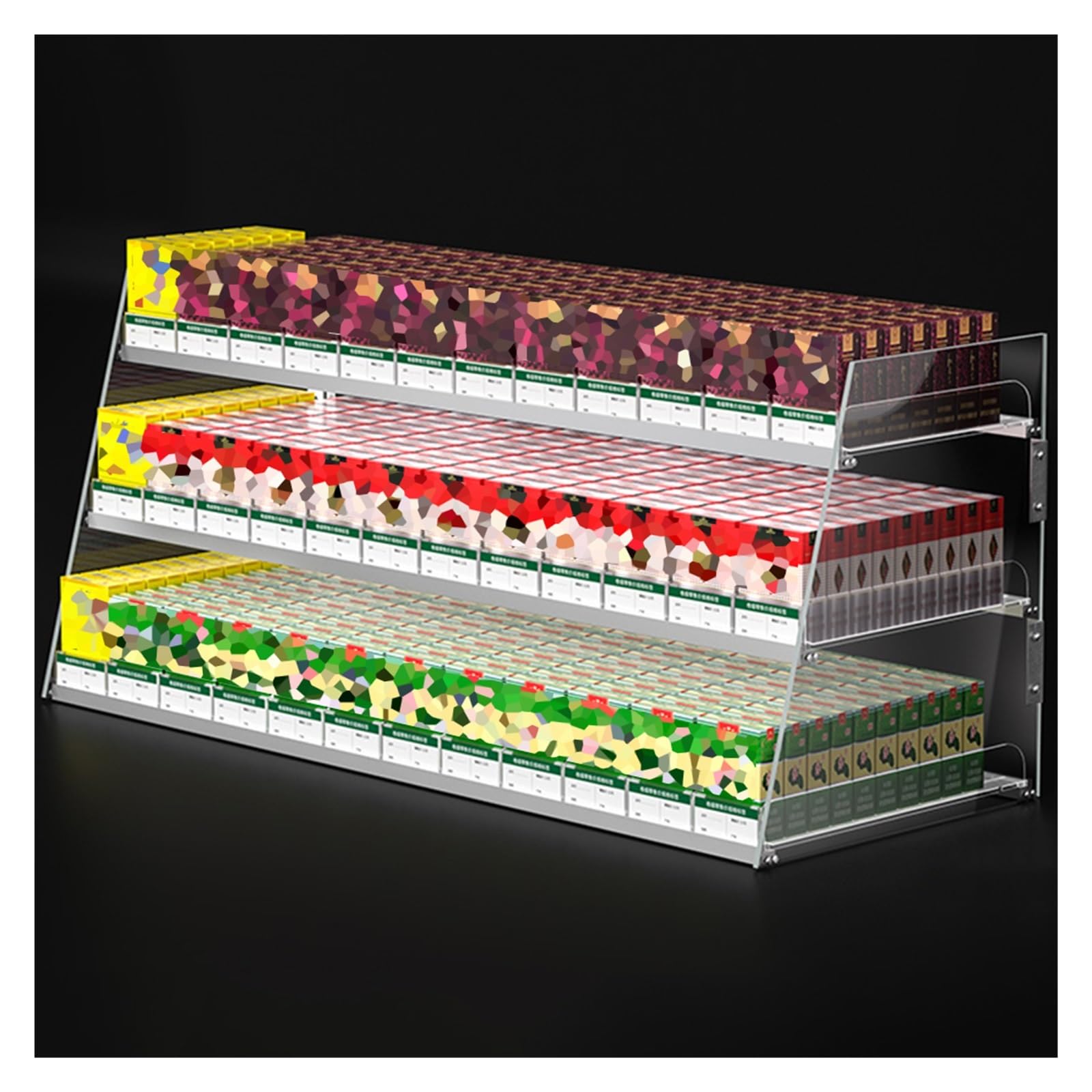 Expositor de cigarrillos de pared automatico 74x29x30cm para estancos y tiendas de conveniencia