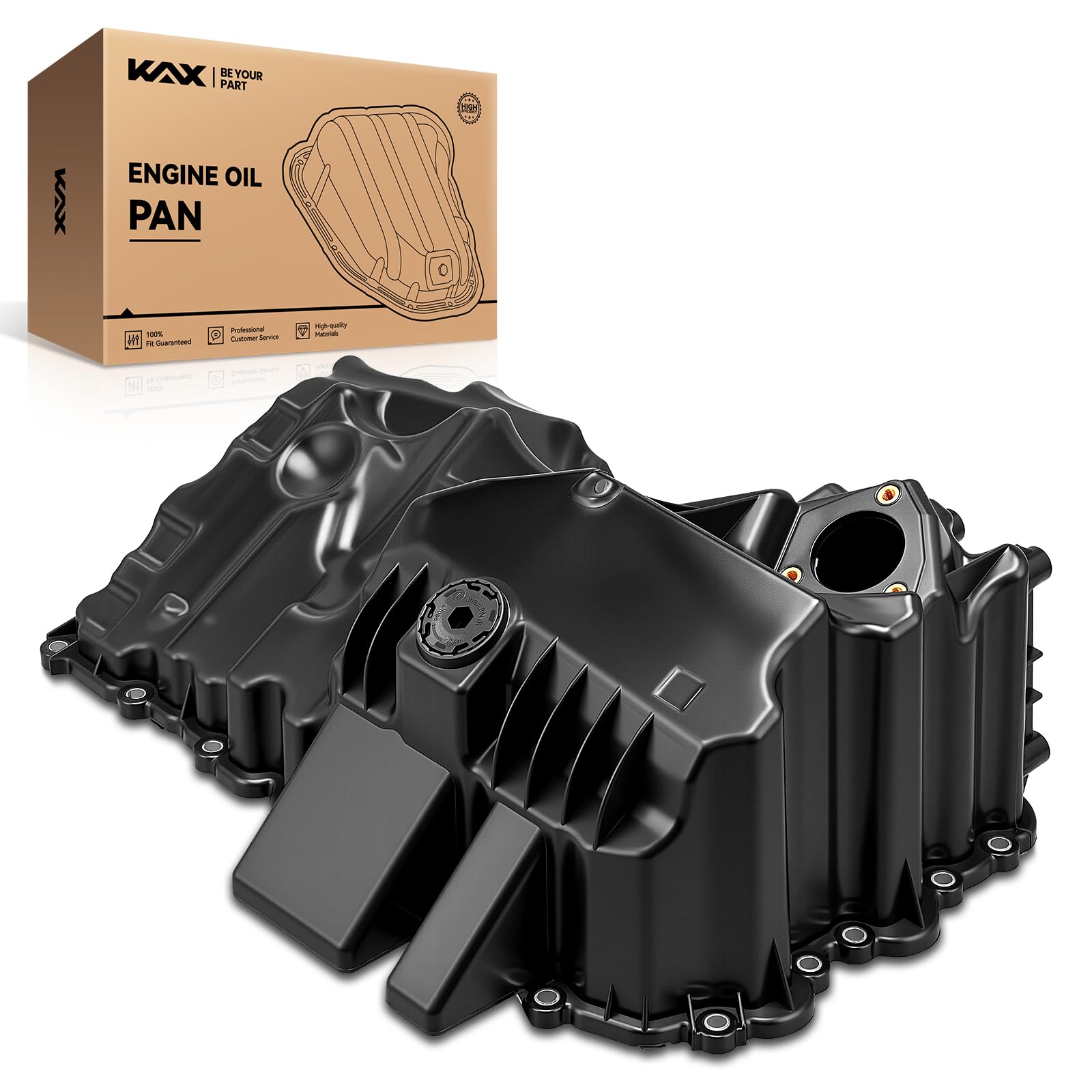 KAX BMP20A Engine Oil Pan Fit for BMW 328i/528i/Z4 2012-2016, 320i 2013-2018, 428i/228i/528i xDrive/428i Gran Coupe 2014-2016, X1 2013-2015, X5 2016-2018, with Drain Plug,Gasket