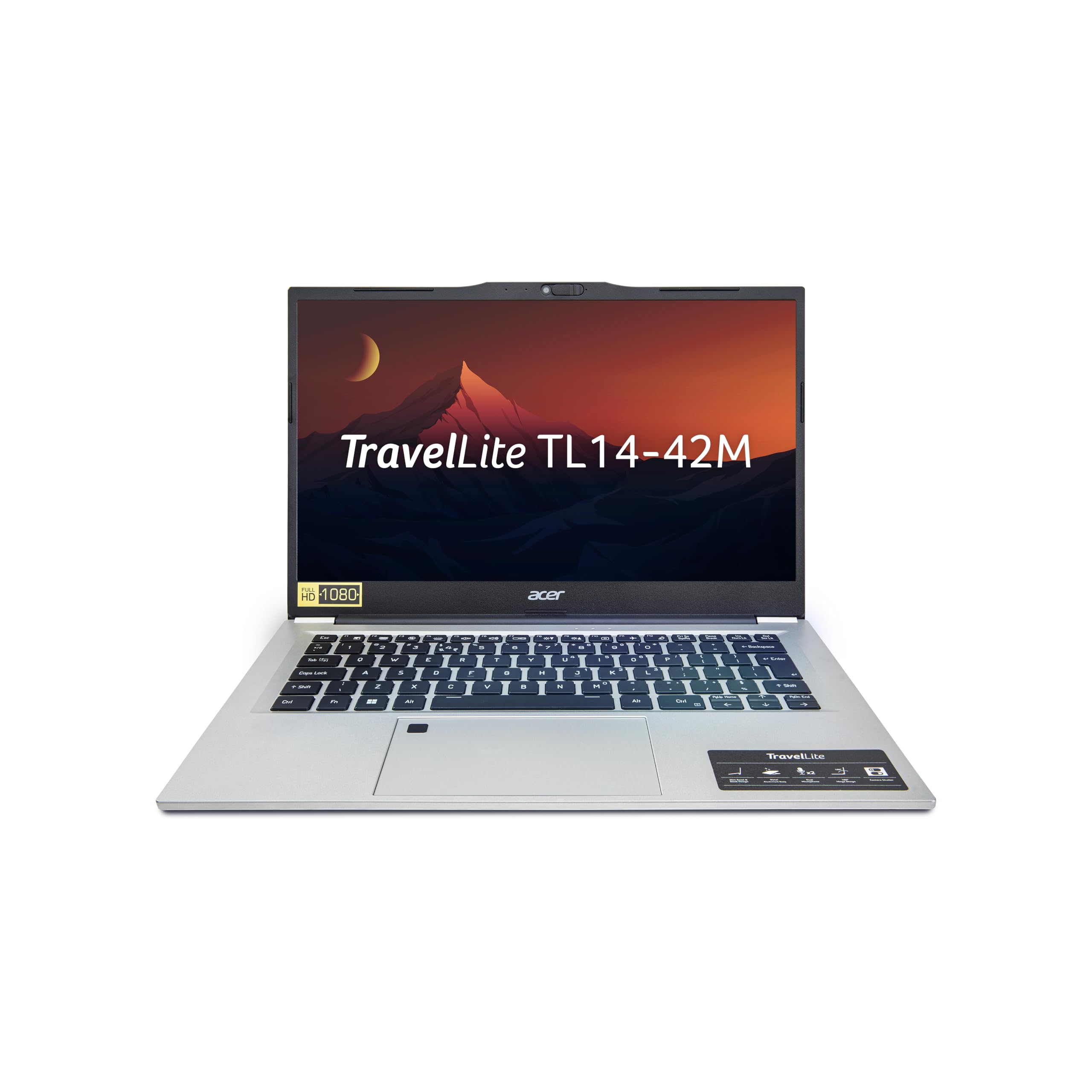 ACER TravelLite Business Laptop, AMD R3 7330U Processor (Windows 11 Home/8 GB RAM/512 GB SSD) TL14-42M with 35.5 cm (14") Full HD Display, 1.34 kg