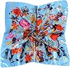 Womens Bright Floral Neckerchief Large Wrap Hair Square Scarves