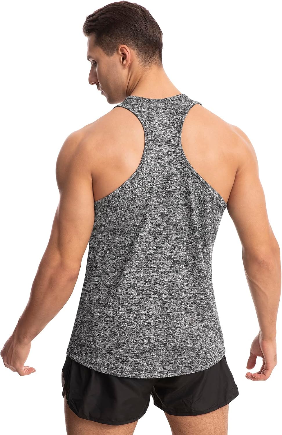 Vislivin Workout Tank Tops for Men Quick Dry Y-Back Tanks Bodybuilding Sleeveless Shirts-4 Packs - Image 3