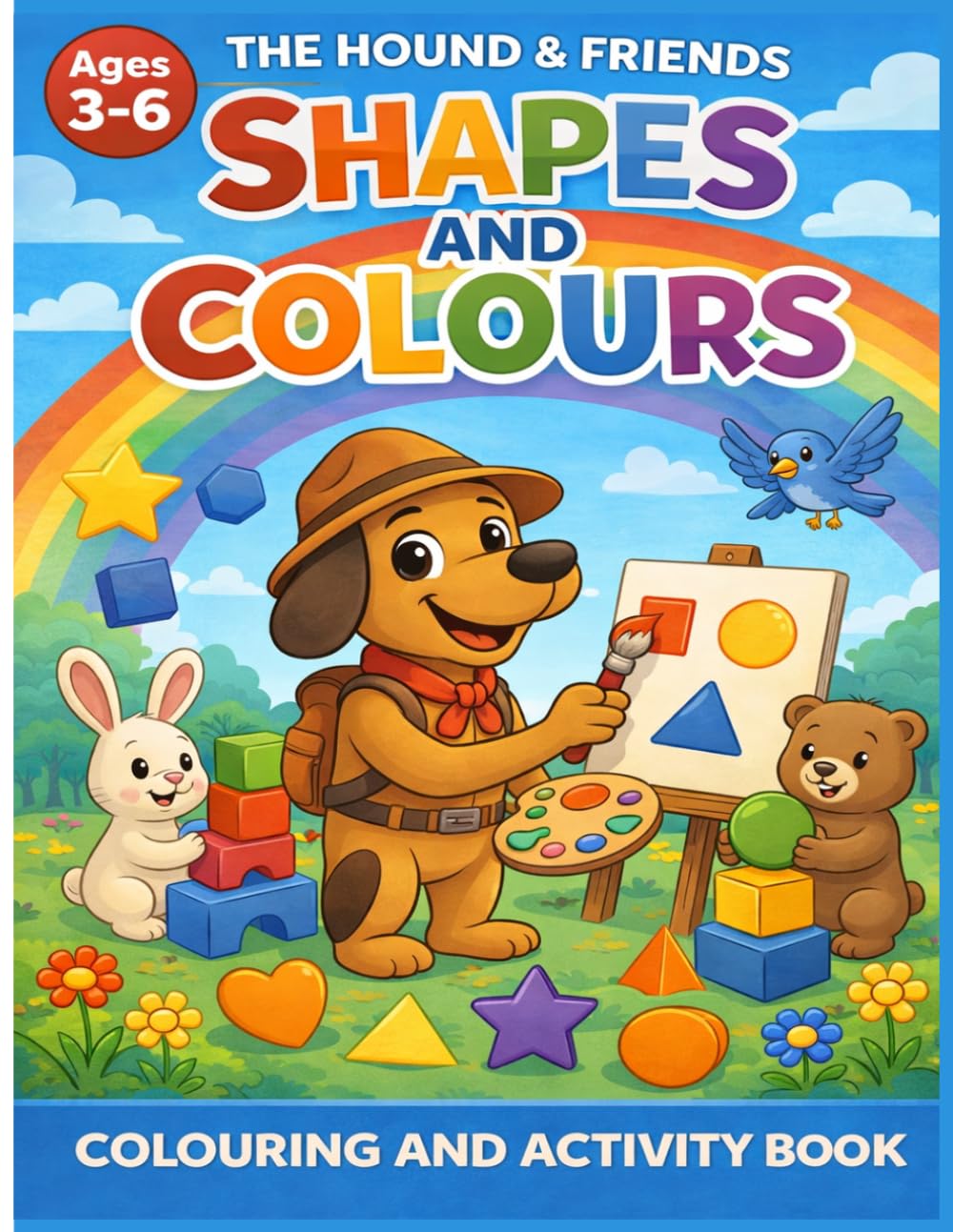 Early Learning with Hound: A Fun Colouring and Activity Book for Toddlers – Shapes, Colours, Counting and Tracing (The Hound and Friends Learning Adventures)
