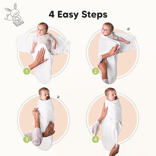 Vista 268 de Paquete de 3 mantas orgánicas para dormir para bebé, para recién nacido, envolturas ergonómicas para bebés de 0 a 3 meses, sacos para dormir, Abc