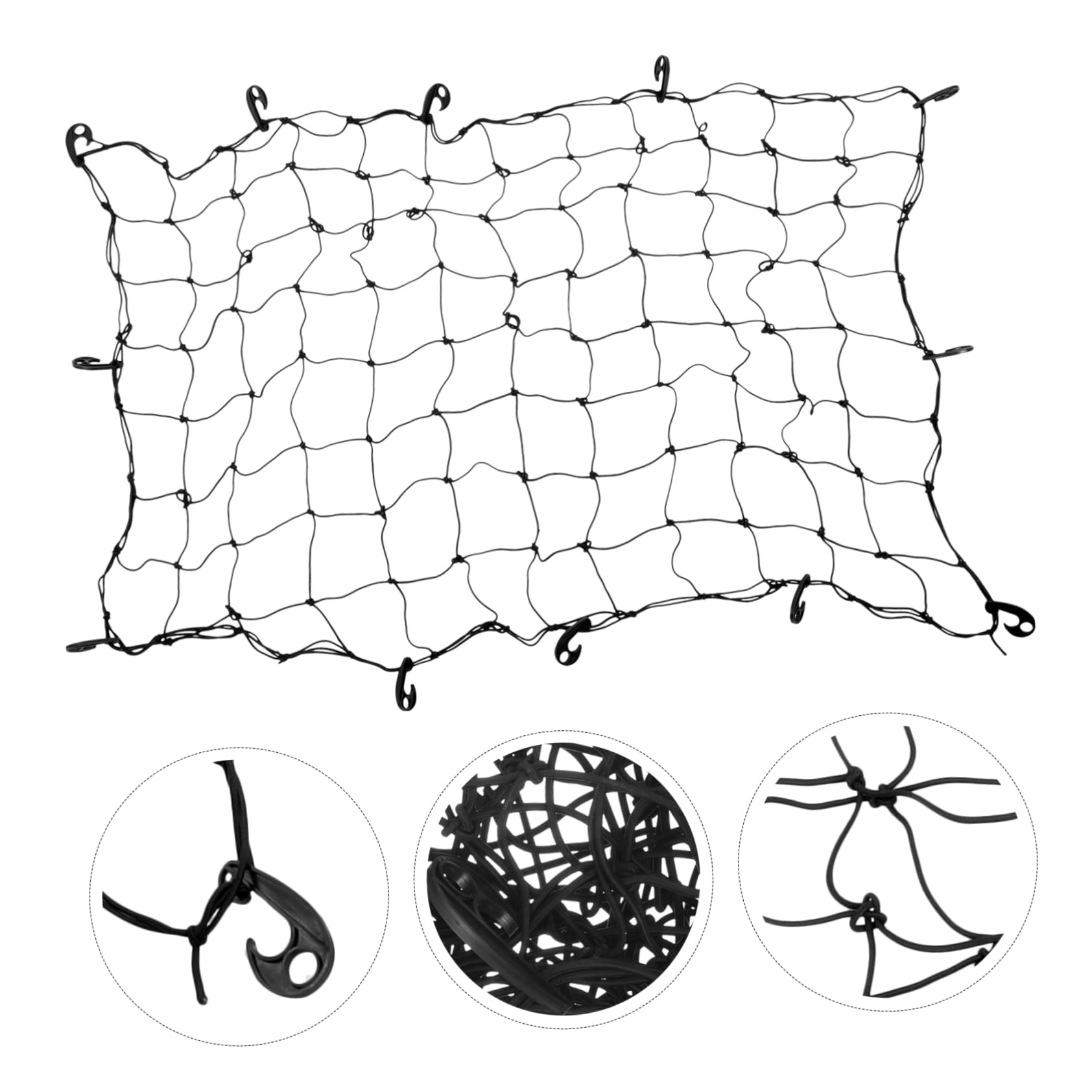 Hemobllo Filet Porte-Bagages pour Toit Chargement Caoutchouc Noir en de et Protection Complète Installation Facile sur de Voiture pour Pickup et Bagages