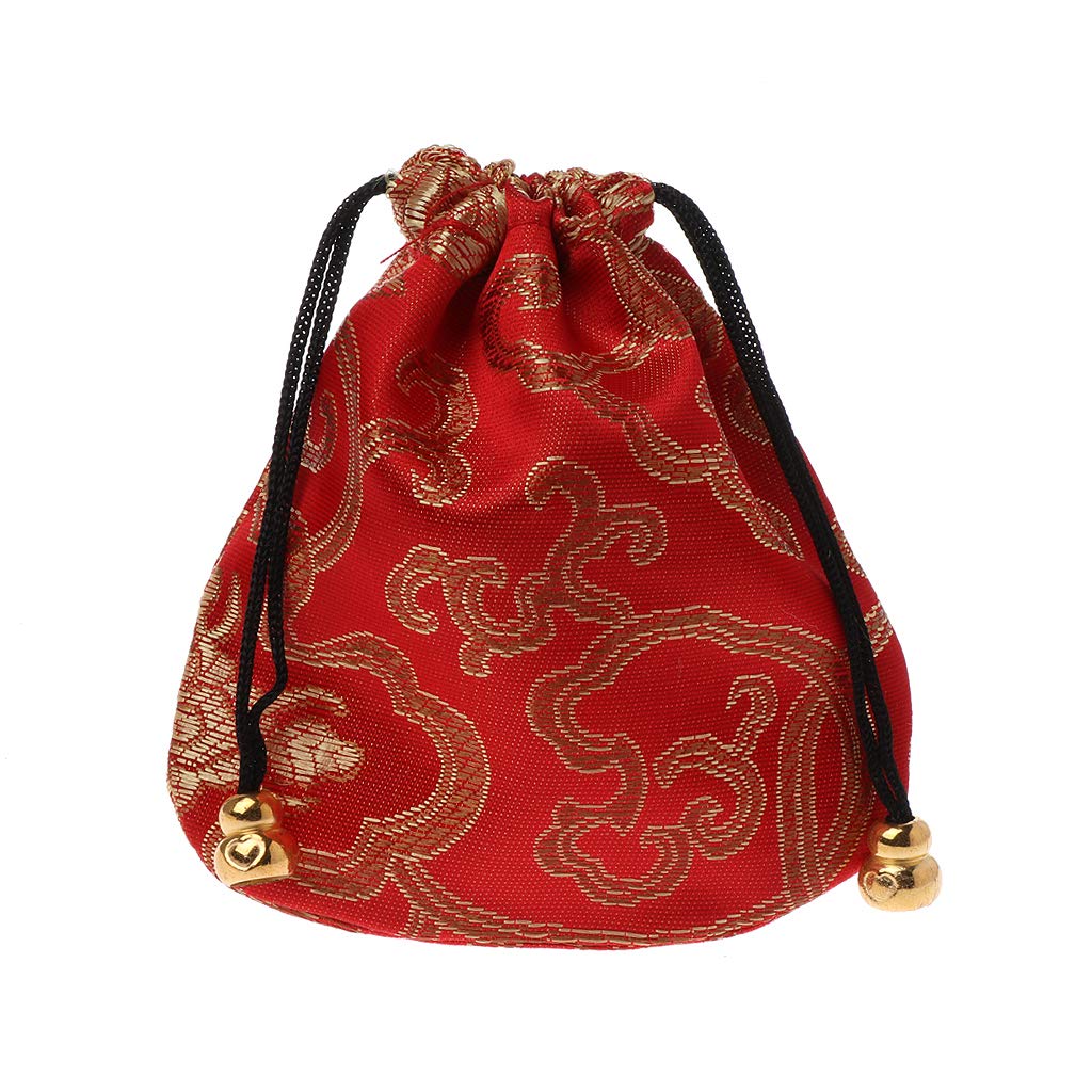 DIIOOMIEEU Traditional Silk Travel Chinese Embroidery Jewelry Bag Jewelry Drawstring Bags