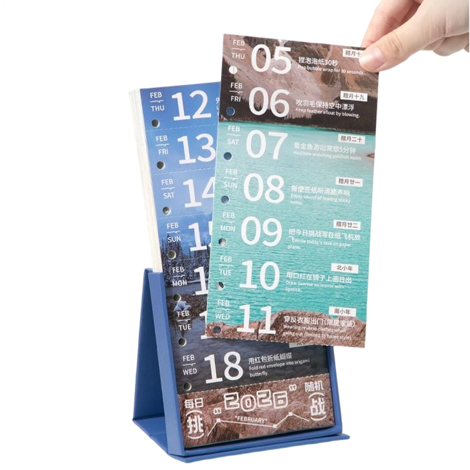 Retos Motivacionales en tu Calendario Diario 2026 con imán para superar el desorden diario 8