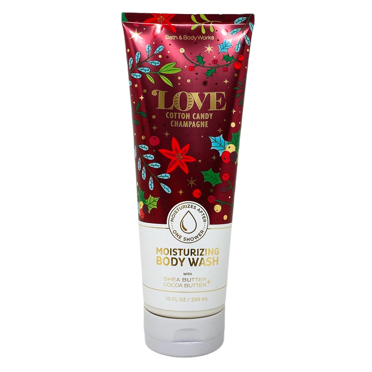 Bath & Body Works Love Cotton Candy Champagne 2 Piece Body Wash Gift Set with a Natural Oats Bar Soap - Full Size