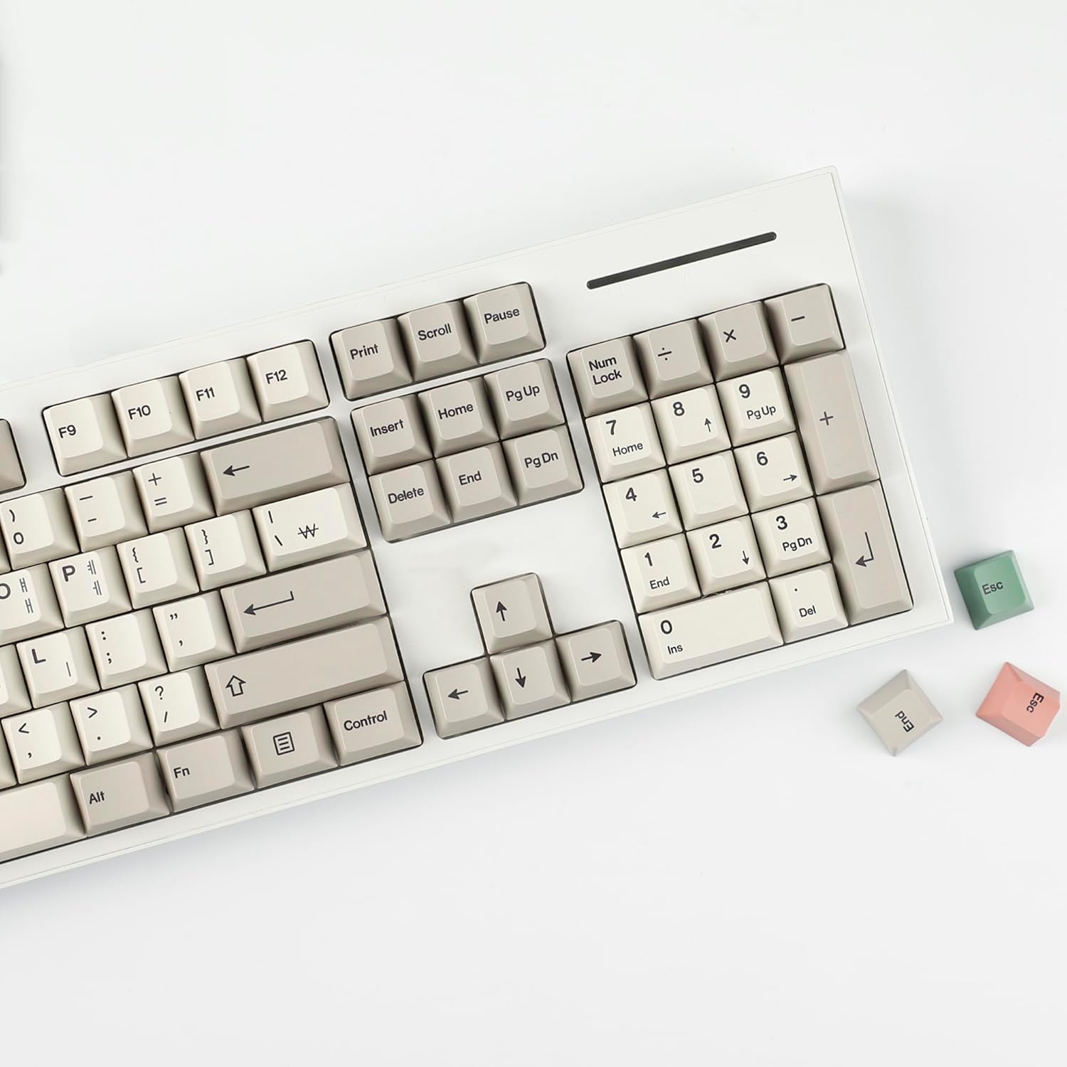 YMDK 160 Keys 9009 keycaps English Korean German QWERTZ Cherry Profile Dye Sub Top Print PBT Keycap for 61/68/87/98/104/108 Layout MX Mechanical Keyboard