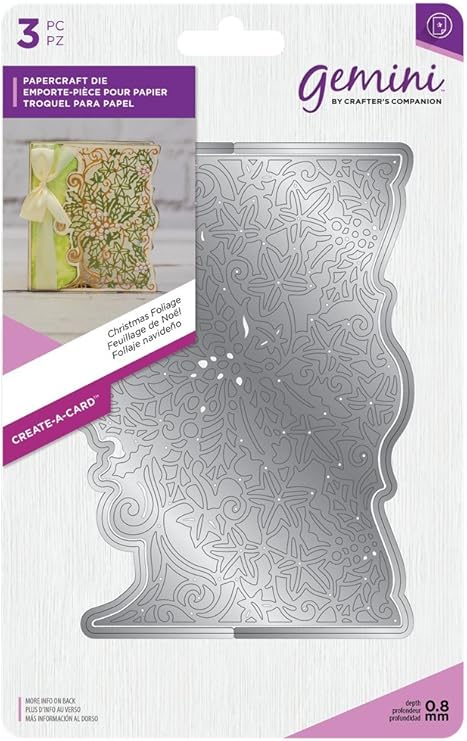 Amazon Com Gemini Foliage Christmas Create A Card Die Set Silver One Size
