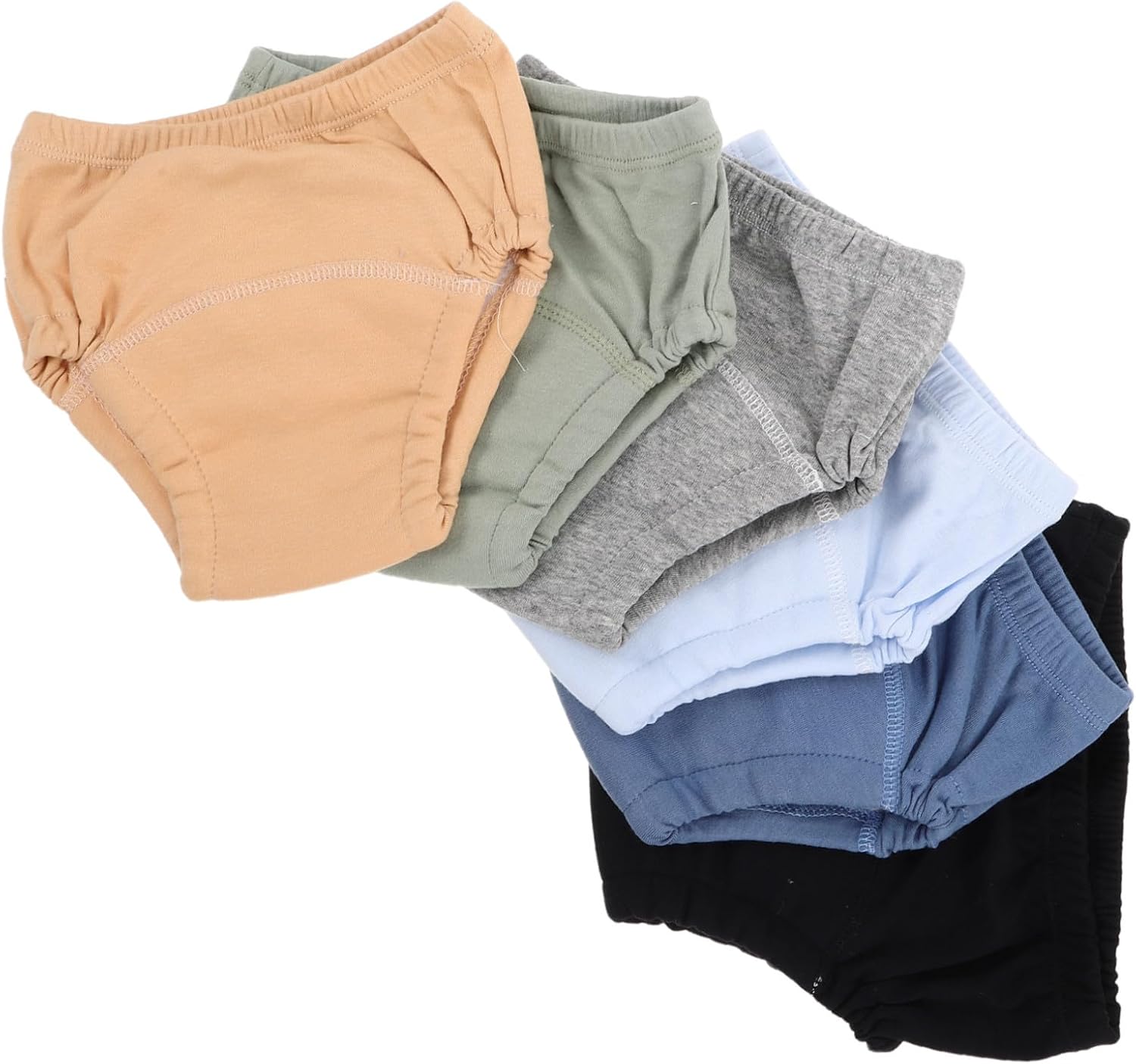 VALICLUD 6pcs Reusable Potty Training Pants Soft Breathable Leakproof Diaper Shorts for Newborns for Home and Outdoor Use Smoky Assorted Color