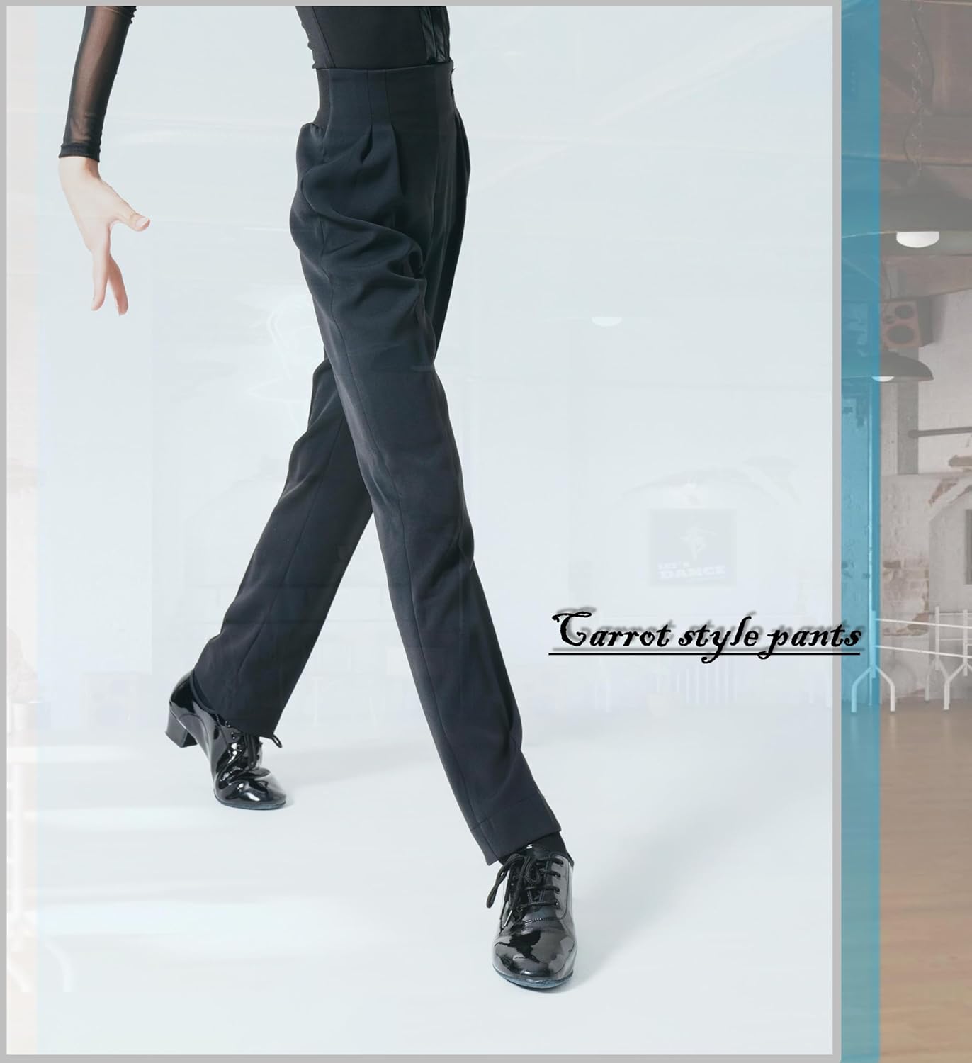 SCGGINTTANZ GD5205 Kid Latin Modern Ballroom Dance Professional High Waisted Design Carrot Style Pants for Boy