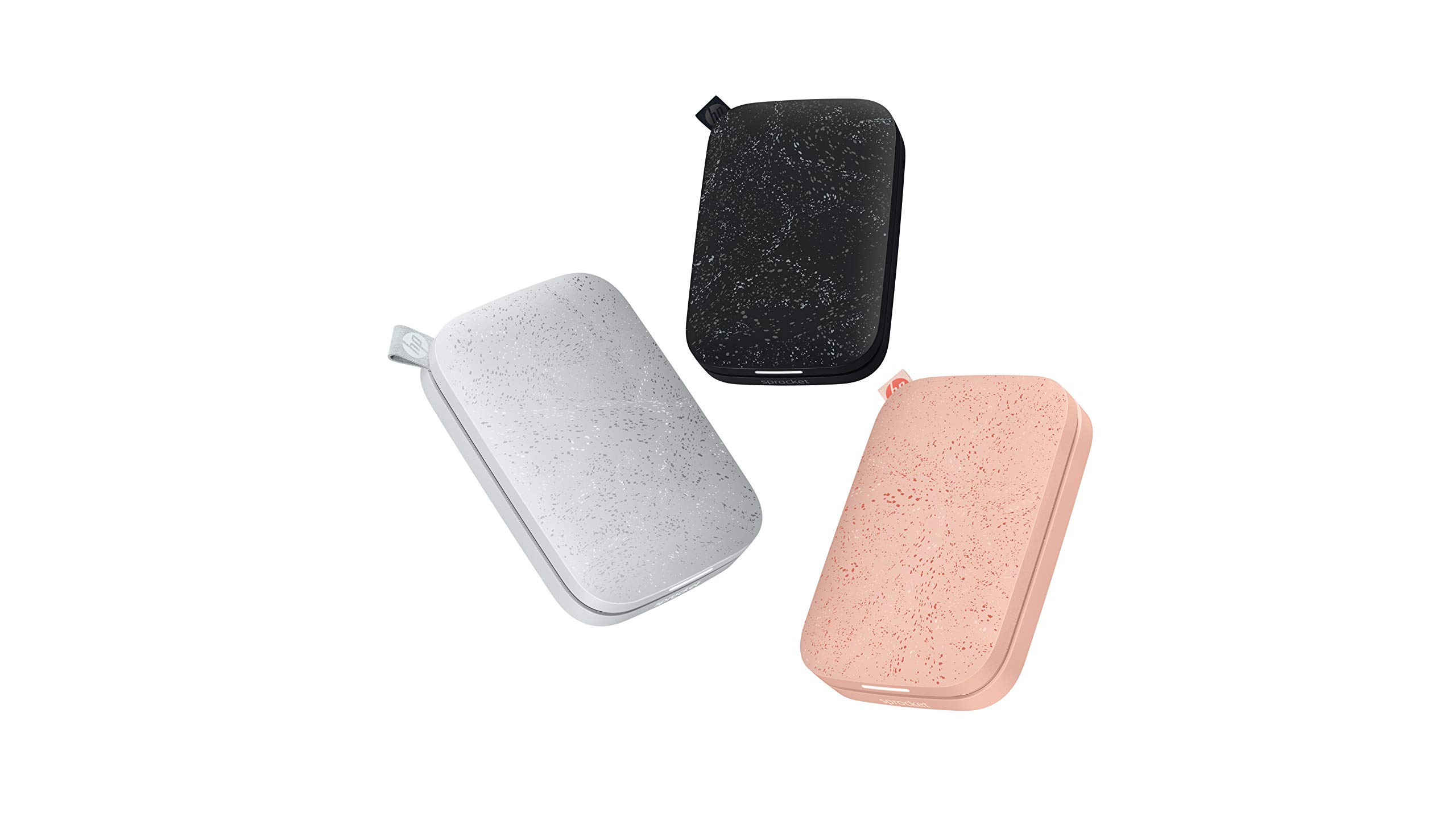 HP Sprocket 200 - Impresora fotográfica portátil (tecnología de impresión Zink, Bluetooth, fotos 5 x 7.6 cm), blush