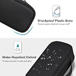 Lacdo Électronique Organisateur de câble de voyage Sac Pouch Tech Accessoires électroniques Carry Case Portable Double Layers Chargeur Case pour câble, cordons, chargeur, écouteur, banque de puissance, noir