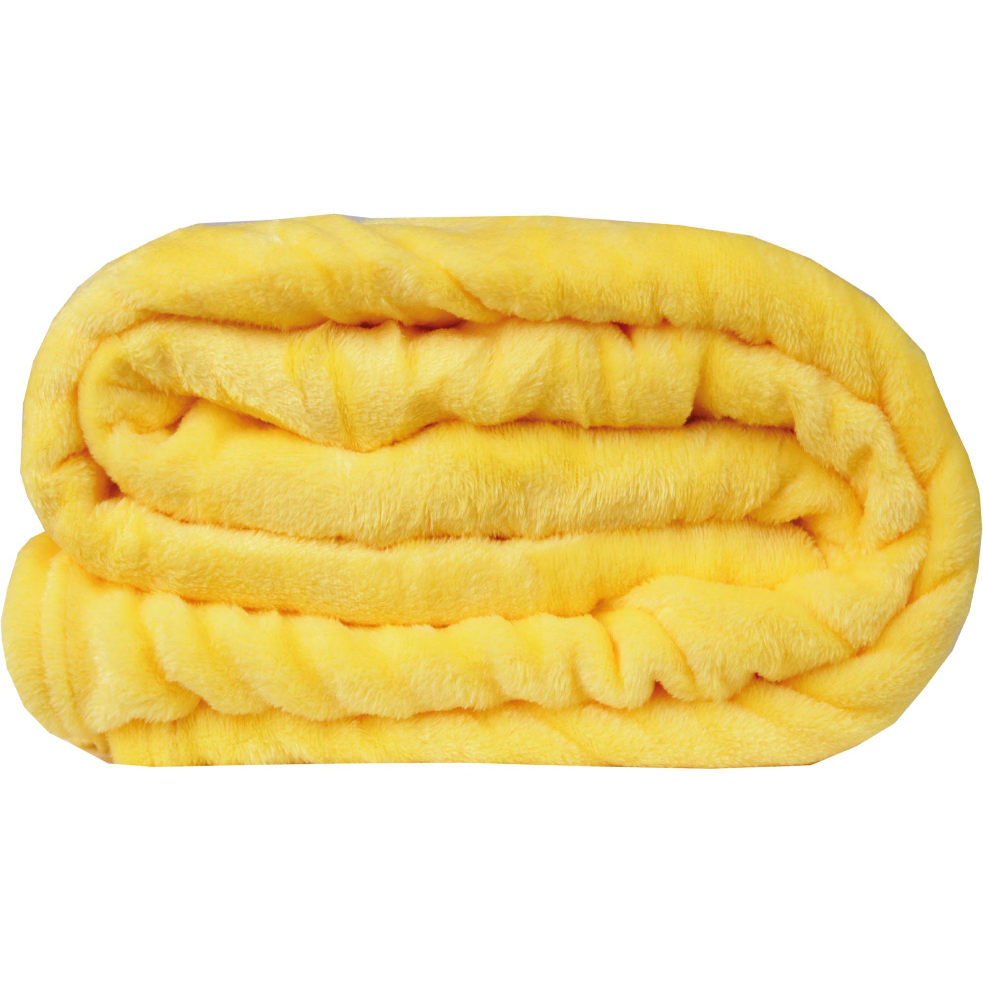 Set 2 Coperte Morbide In Microfibra Giallo 80x120 Cm - Leggere E Calde Per Divano, Letto E Viaggio