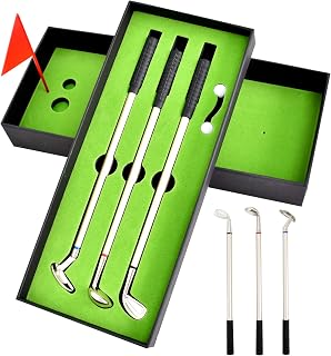 3 Pcs Novelty Mini Golf Pen Set, Desktop Club Putter Ballpoint Pens - Gift for Father's Day/Valentine's Day/Business
