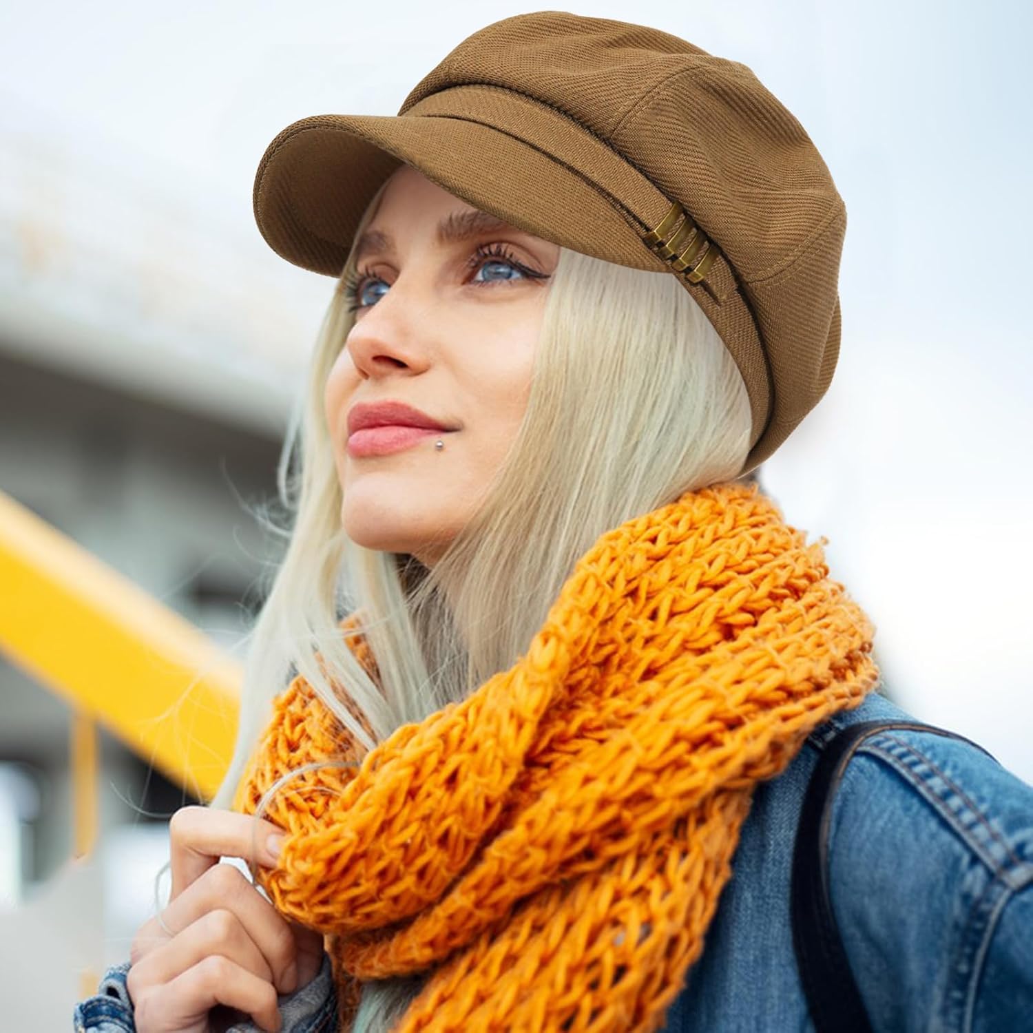 Womens Newsboy Caps Cabbie Gatsby Hat Visor Beret Hat for Womens Fashion Ladies Pageboy Caps for Womens - Image 3