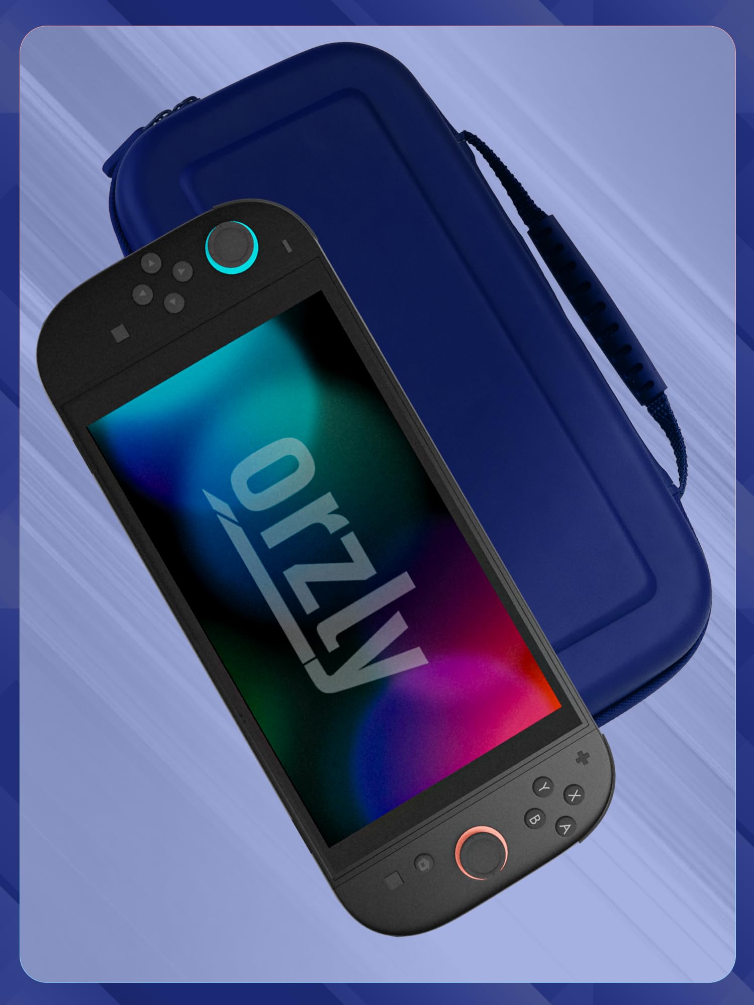 Orzly Custodia per Nintendo Switch 2, custodia protettiva da viaggio con pad per lo schermo, schede di gioco e slot MicroSD con tasche per gli accessori della console
