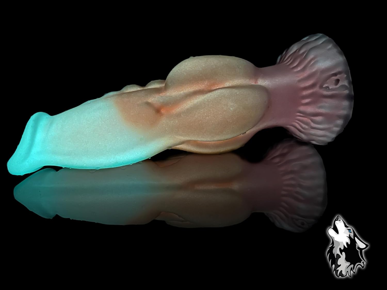 FlirtyDawg-Werewolf Jacob Color Spooky Glow in The Dark- Fantasy Platinum Silicone Monster Adult Sex Toy- Made in USA- Handcraft with Love-Limited Halloween Collection Toys (8 inch)