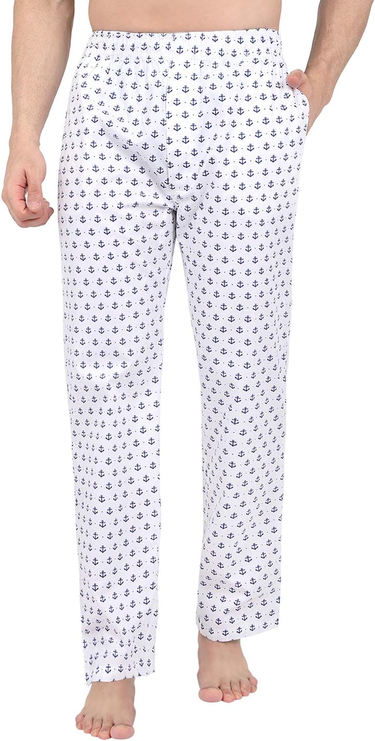 The Cotton Company Men's 100% Cotton Lounge Pant - Anchor Print