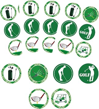 180 Pcs 2 Inch Golf Sport Stickers Golf Theme Party Decorations Labels | Golf Theme Favor Labels Birthday Baby Shower Retirement Party Favors Golf Retirement Party Stickers for Scrapbooking Crafts