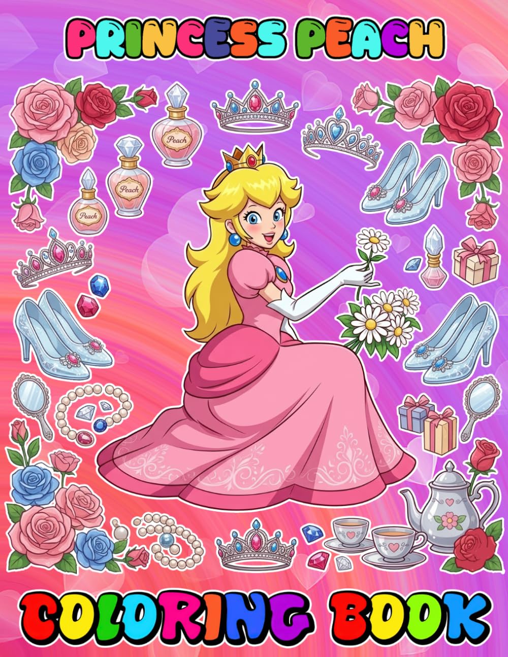 PRIN-CESS'S COLORING BOOK FOR KIDS, TEENS & ADULTS: 50+ Great Coloring Pages For Kids, Teens, Adults. Beautiful And Exclusive Illustrations Of Your ... Your Creativity And Create Your Masterpieces
