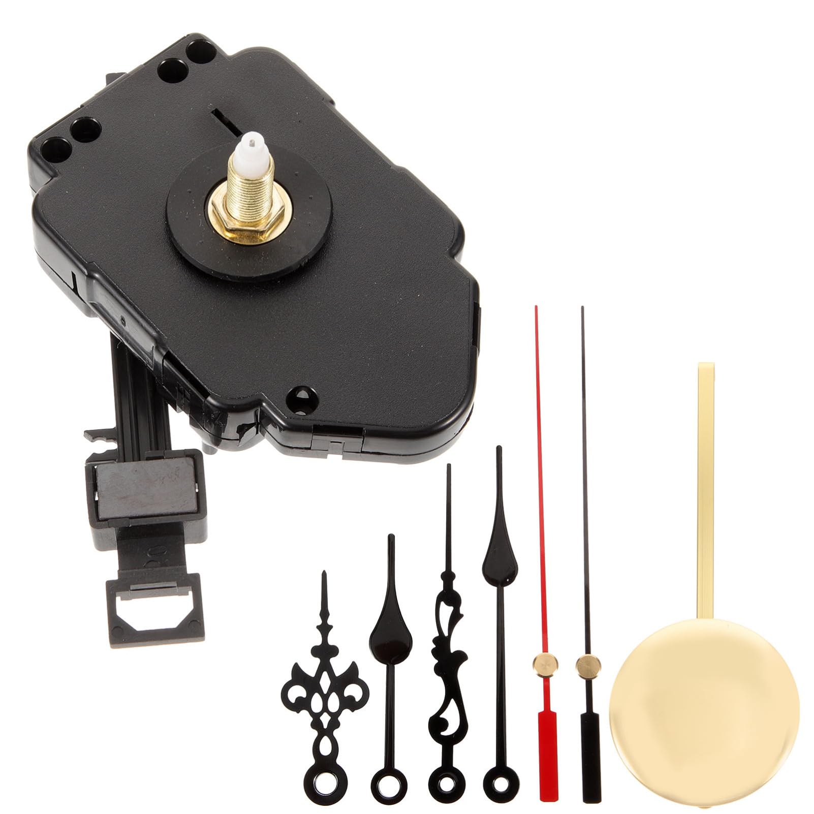 UKCOCO 4ensembles Mécanisme Horloge Pendule avec Aiguilles Et Axes De Kit De Remplacement pour Horloges Murales Pratique Et